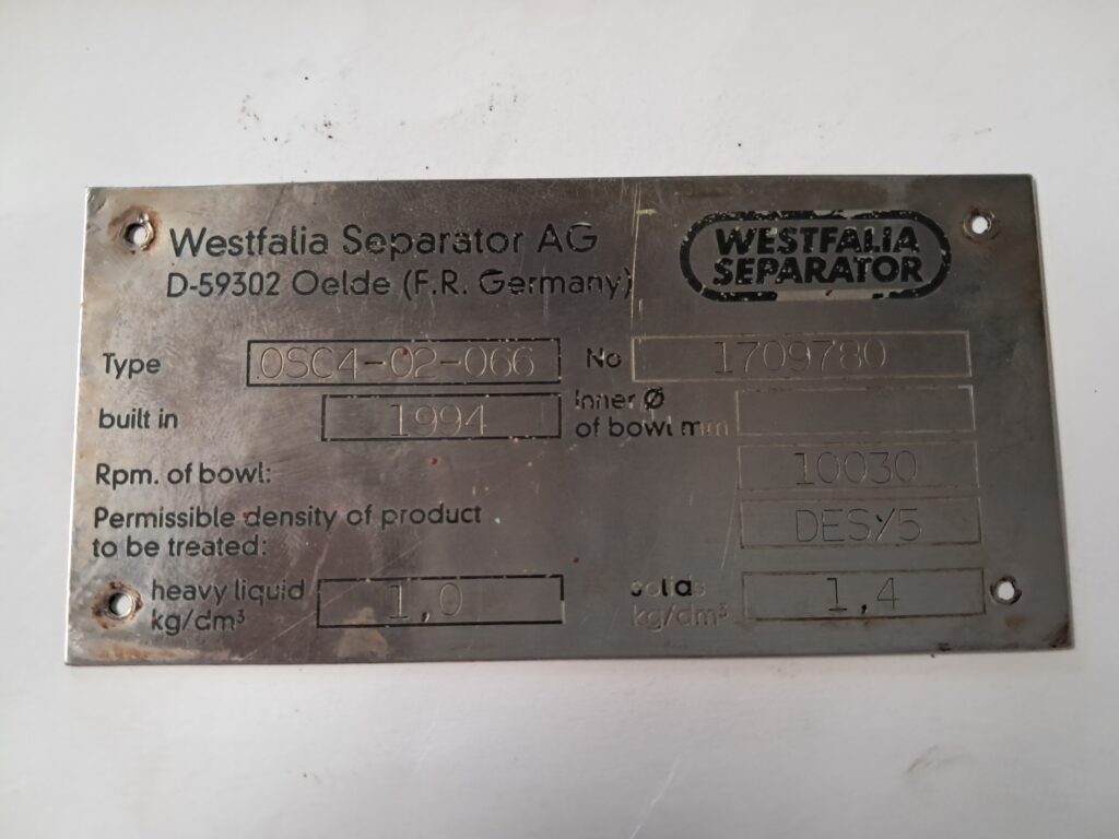 Westfalia OSC4-02-066 Oil Separator 