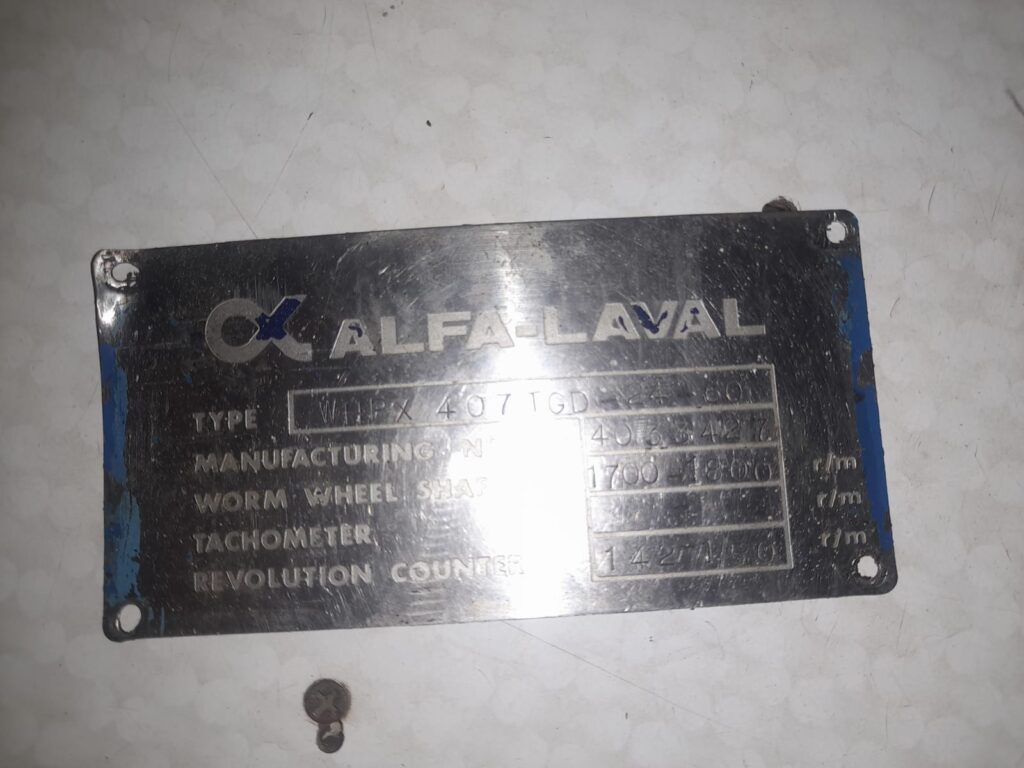 Alfa Laval WHPX 407-TGD-24-60 Oil Separator 