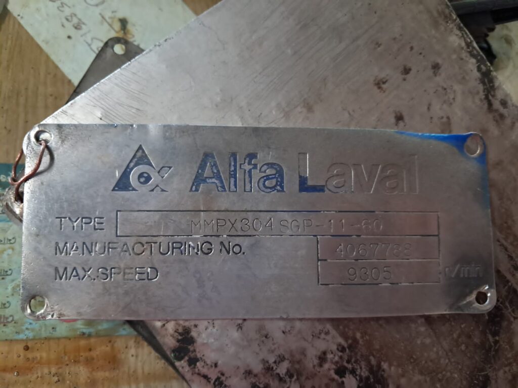 ALFA LAVAL MMPX 304 Oil Separator