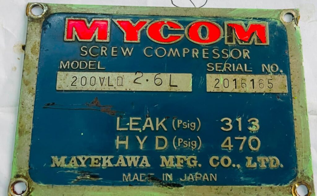 Mycom VLD 200 Screw Compressor