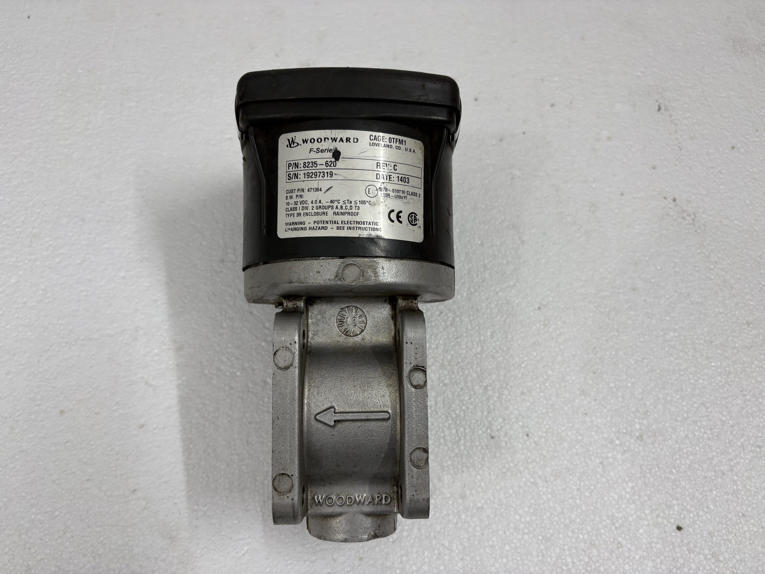 Woodward F-Series ITB Actuator Valve 8235-620 REV C