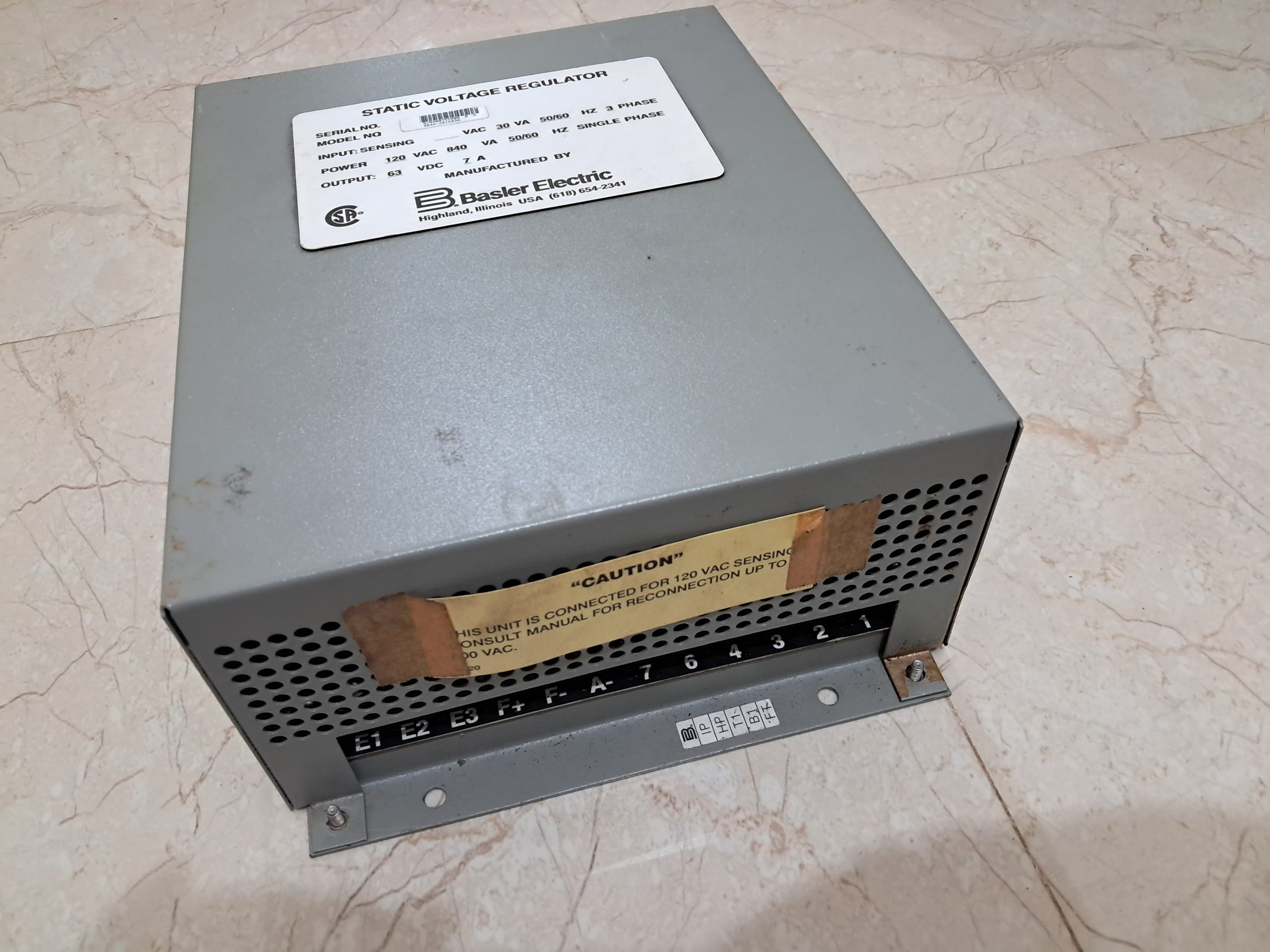 Basler Electric SR4A Voltage Regulator P.N. SR4A-2B16B3A S/N H00710836/H00755806